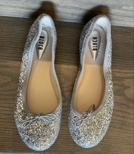 Bloch Girls Silver Sparkle Glitter Ballet Flats Size 2US 34EUR eBay