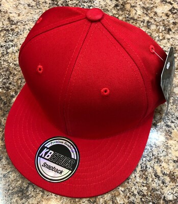 Original Plain Snapbacks Hats Flat Bill Caps [ KBETHOS ] Solid Colors (New Item)