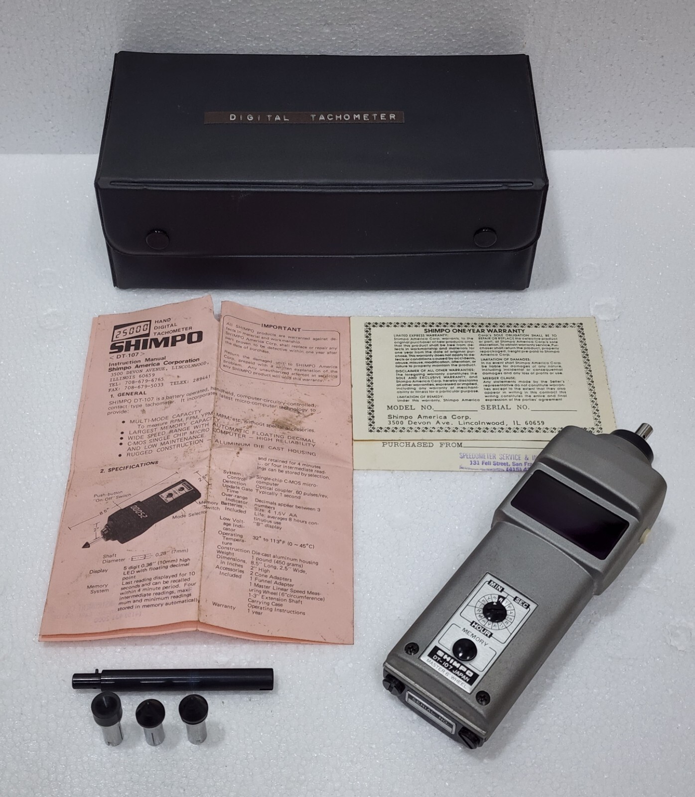 たーみ Shimpo DT-107A Contact LED Tachometer (product video