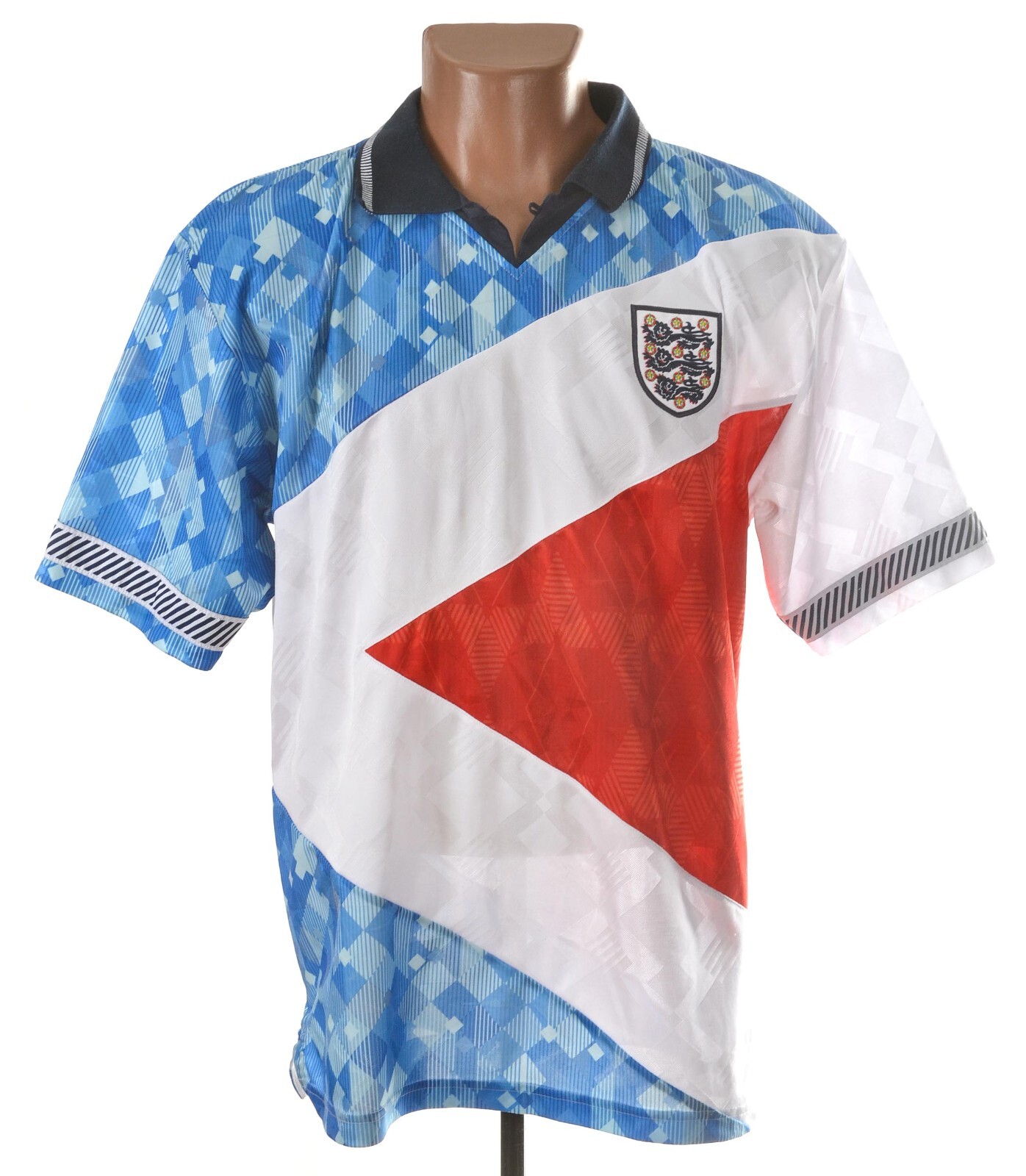 ENGLAND 1990 MASH-UP FOOTBALL SHIRT SIZE L SCORE DRAW