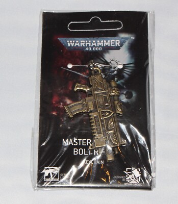 Warhammer 40k Space Marine 2 Bolt Rifle Gun Metal Key Chain Keychain Starforged