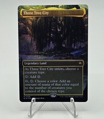 MTG Three Tree City Borderless 338 Bloomburrow BLB Foil Rare NM