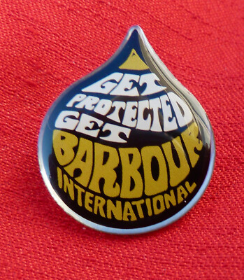 Barbour International Enamel Lapel Pin Badge