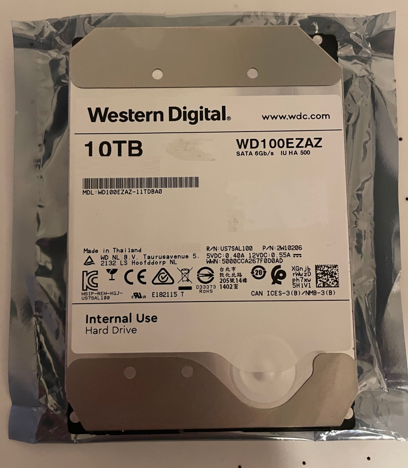 内蔵型ハードディスクドライブ WESTERN DIGITAL HDD 10TB WD100EZAZ Amazon.com: Western Digital 10TB WD Blue Internal Hard Drive