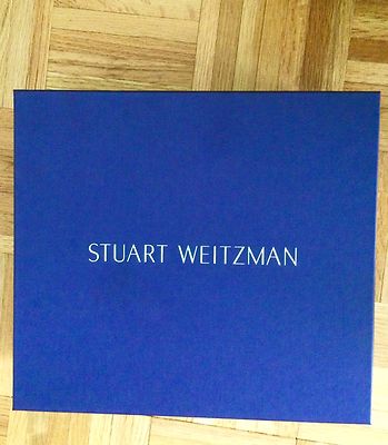 STUART WEITZMAN box EMPTY shoe box purple 12 x 9.25 x 4 & branded tissue paper