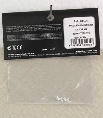 FLY 04404 MIRRORS FOR FLY PORSCHE 934 SILVER IN COLOR 1/32 SLOT CAR PART