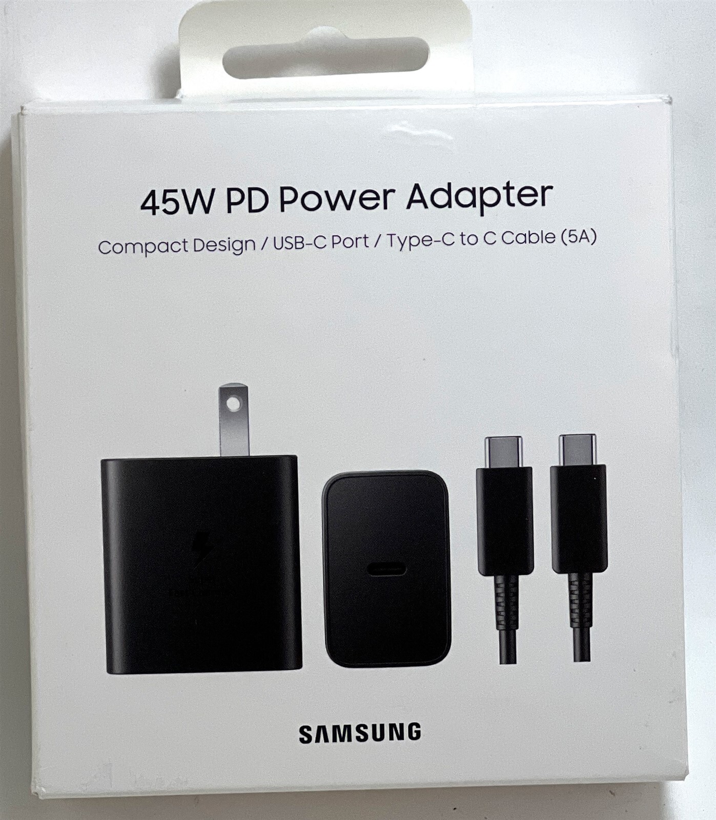 Samsung Super Fast Charging 45W USB Type C Wall Charger with USB C Cable Black