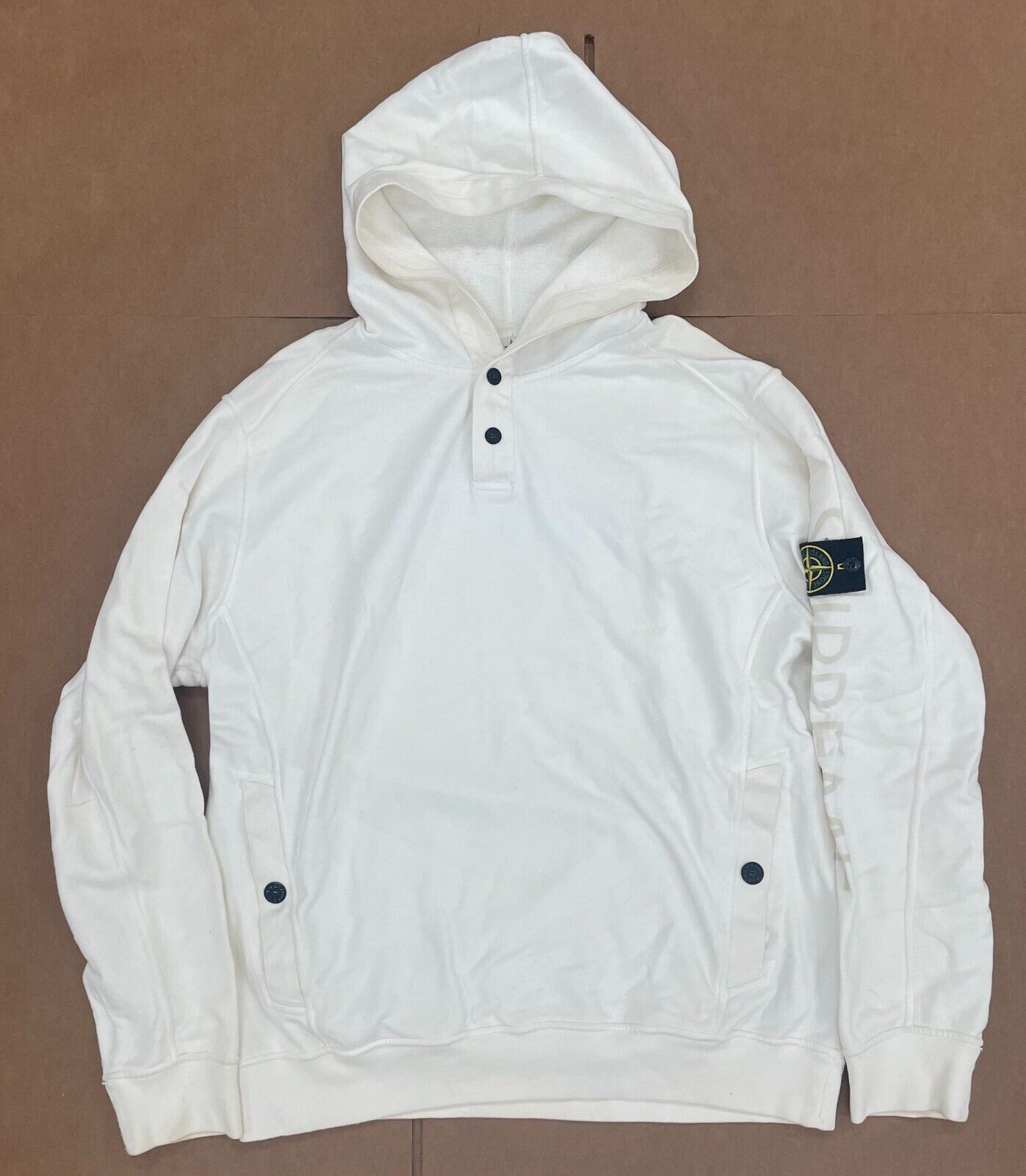 FW14 SUPREME X STONE ISLAND PULLOVER HOODIE WHITE SZ XXL FW14 SUPREME X STONE ISLAND PULLOVER HOODIE WHITE SZ XXL