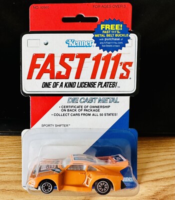 Vintage Kenner Fast 111's Sporty Shifter Car 1981 CPG Products Kansas License Pl