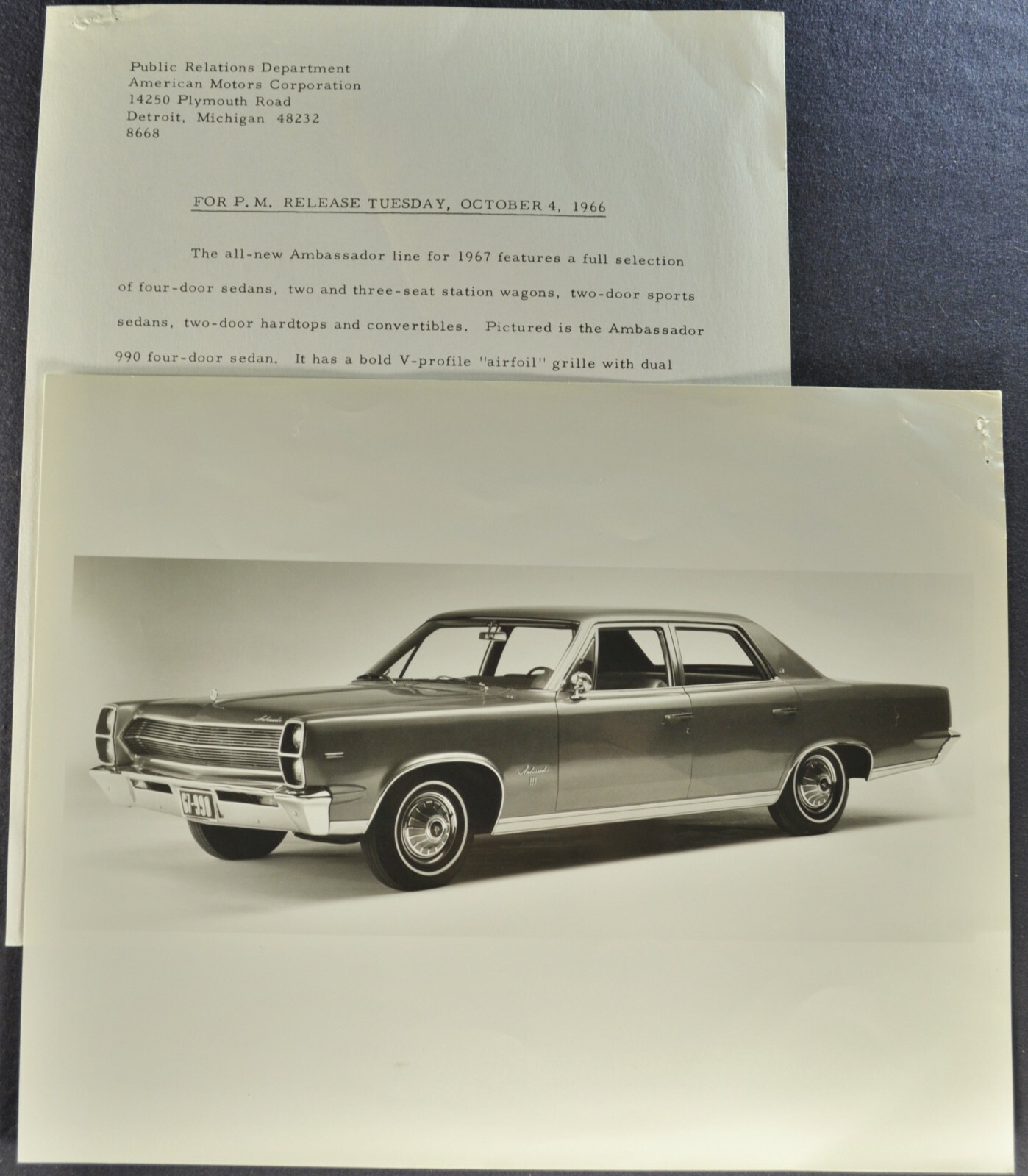 希少！JO-HAN '67 AMERICAN MOTORS AMBASSADOR 1967 AMC American Motors Ambassador DPL