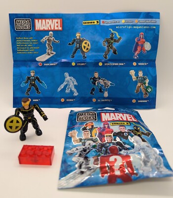 Vintage 2011 Mega Bloks Marvel Series 3 Cyclops Mini Figure Open New Complete 