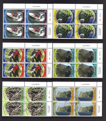 M22272 Tristan da Cunha 2010 SG993/1004 Birds in IMPRINT PLATE (1A) blocks of 4
