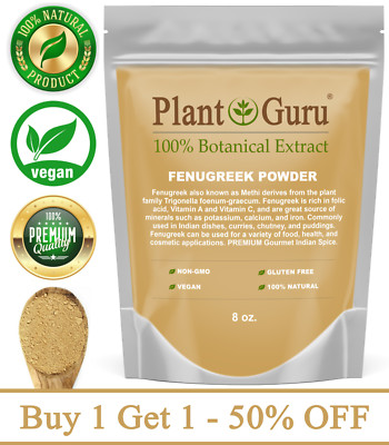 Fenugreek Seed Powder 8 oz. Non-GMO Ground Trigonella Foenum Graecum Methi