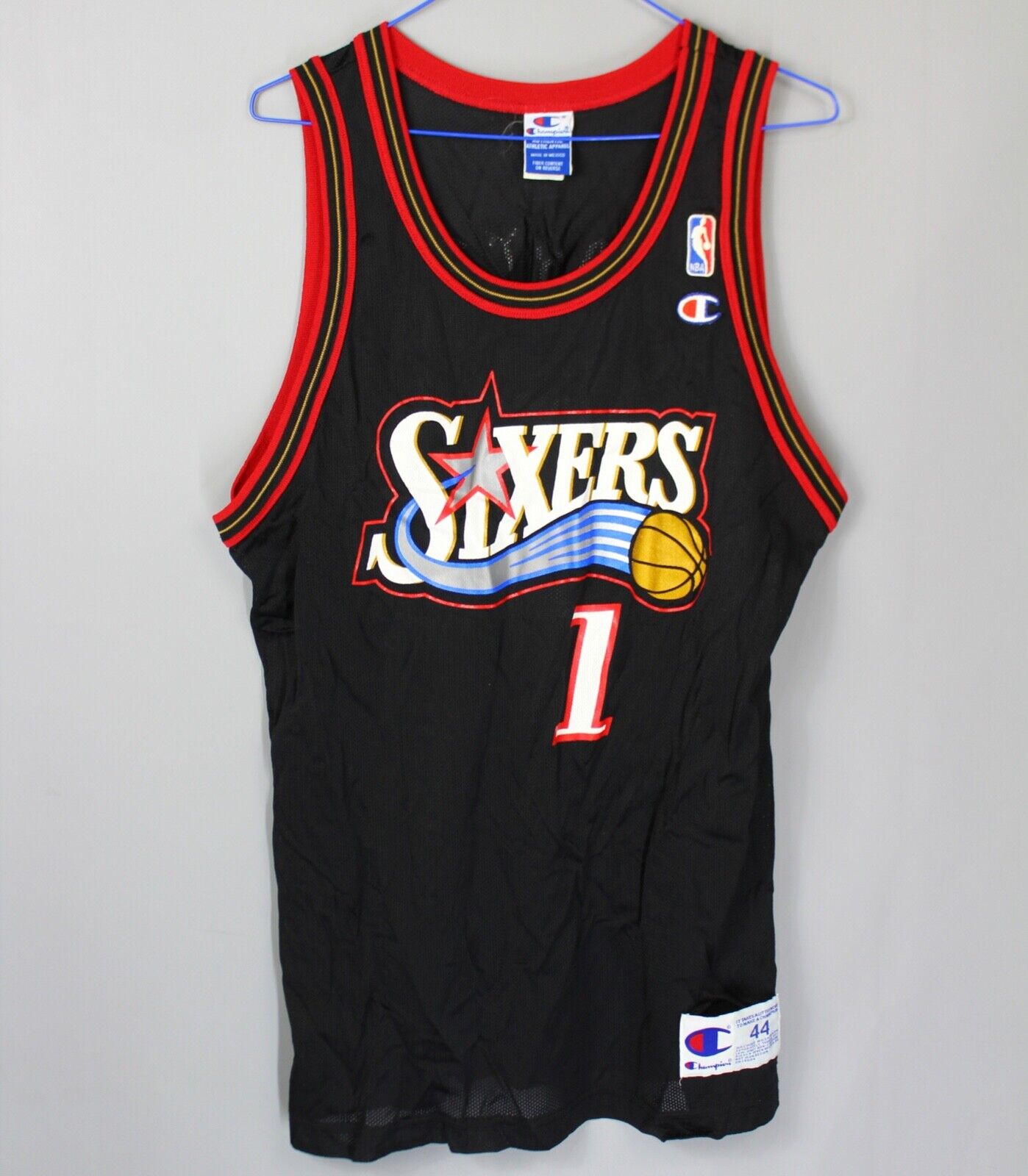 VINTAGE NBA BASKETBALL JERSEY SHIRT PHILADELPHIA 76ERS #1 VINTAGE NBA BASKETBALL JERSEY SHIRT PHILADELPHIA 76ERS #1