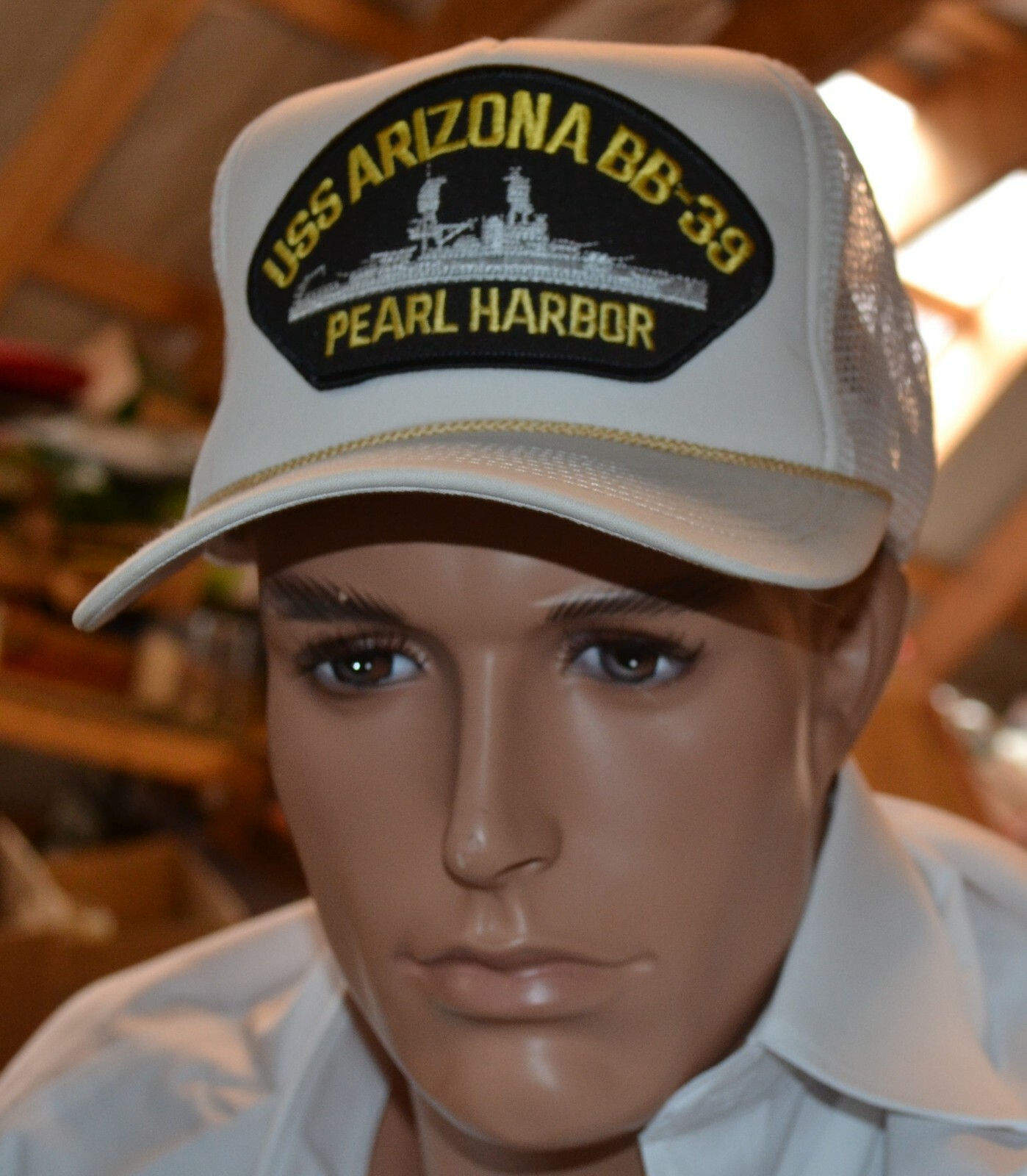 USS ARIZONA BB-39 PEARL HARBOR BASEBALL CAP White One size fits all