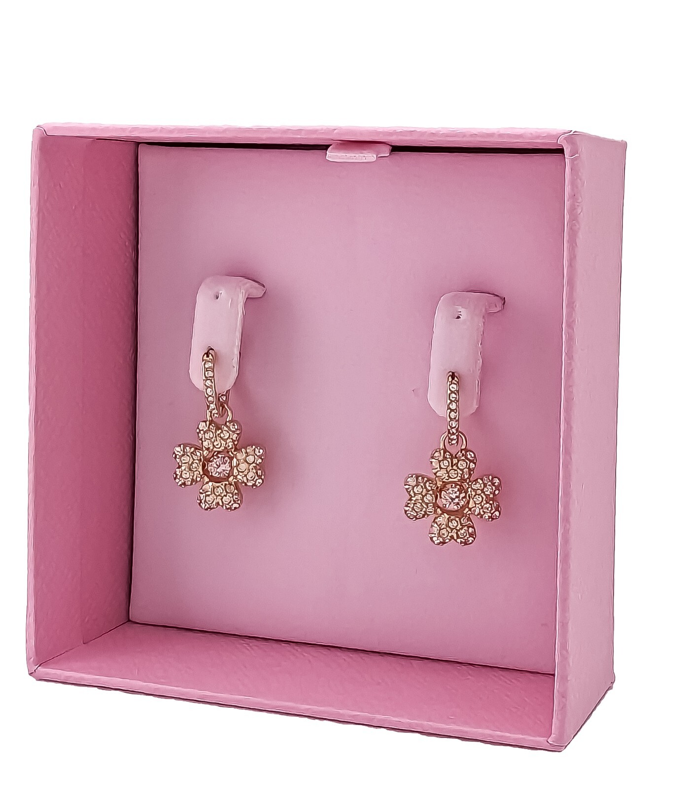 ピアス SWAROVSKI Idyllia rose gold clover drop earrings 5674212 Swarovski Idyllia Clover Drop Earrings, White and Rose Gold