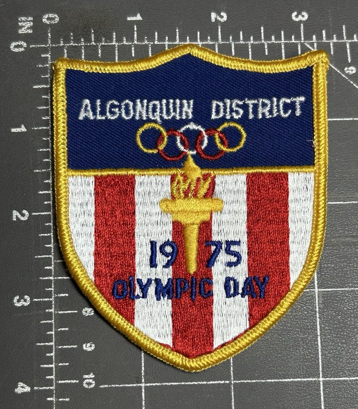 Vintage Algonquin RÃ©Gion 1975 Olympique Jour Camp Boy Scouts' AmÃ©Rique Bsa Patch