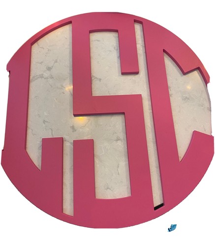 Wood Art Wall Decor - Initials LCS