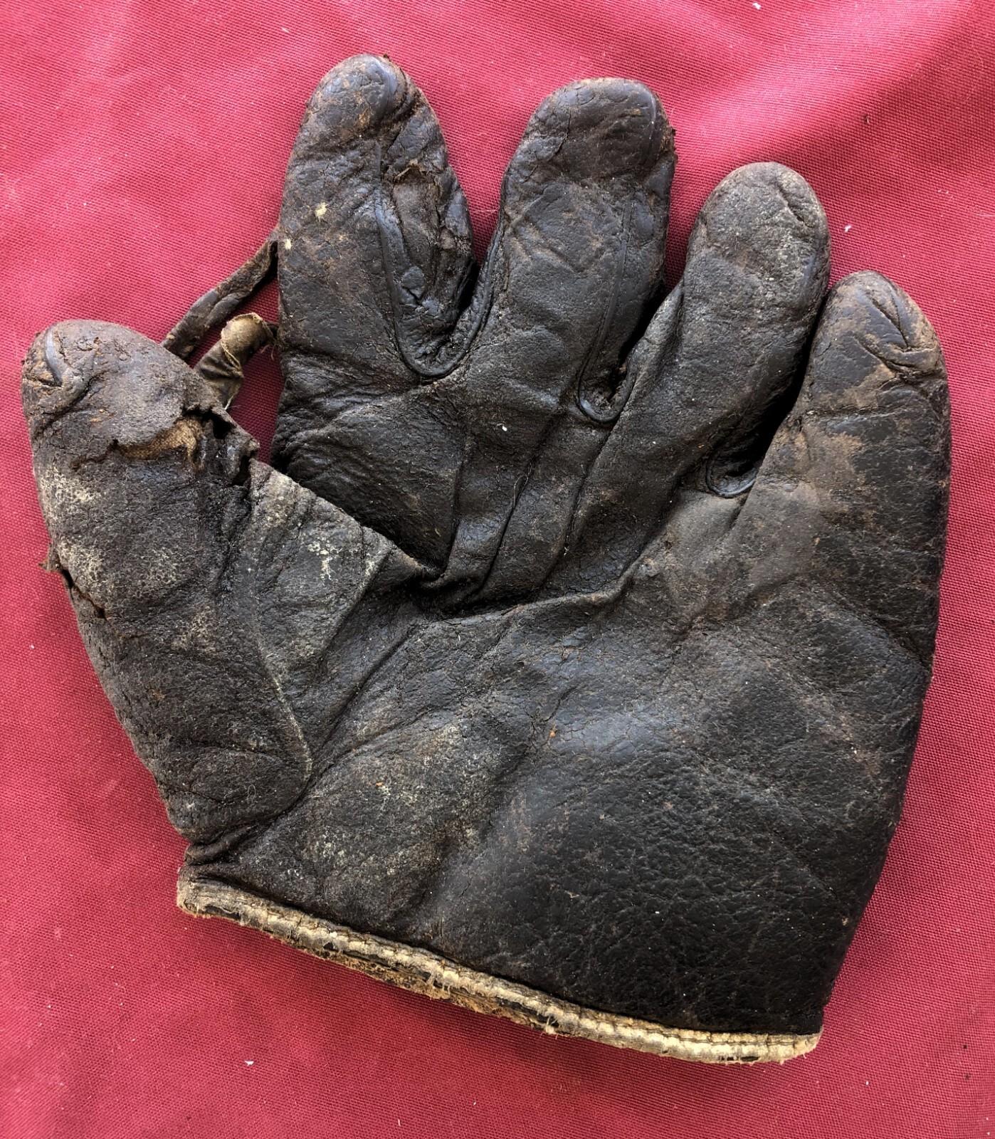 ANTIQUE SPLIT FINGER REACH BASEBALL GLOVE 1910-1920