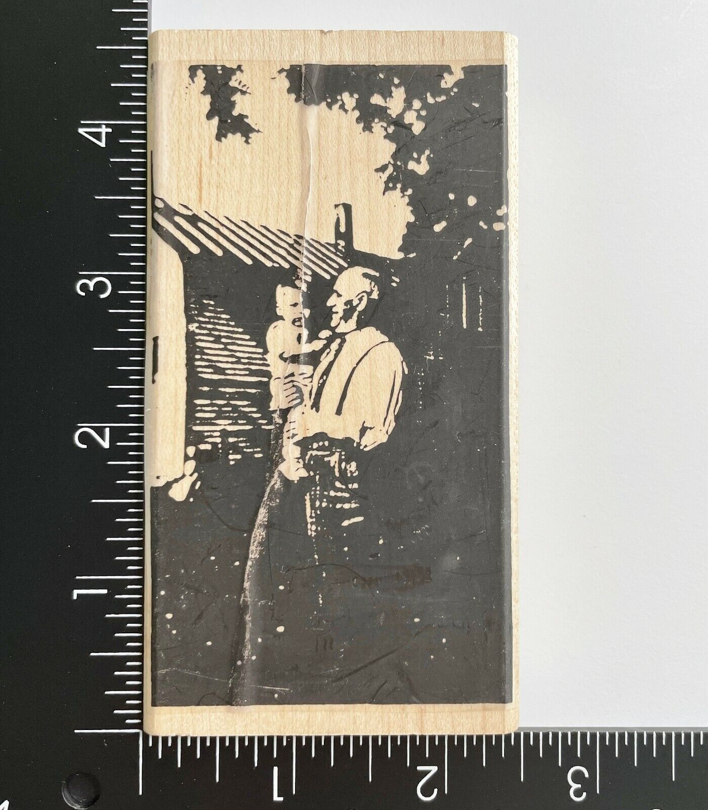 Penny Black A Lost Art Grandpapa 502L Wood Mounted Rubber St
