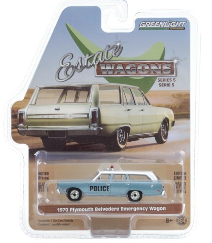 5* Blue 1970 Plymouth Belvedere Police Wagon Nip