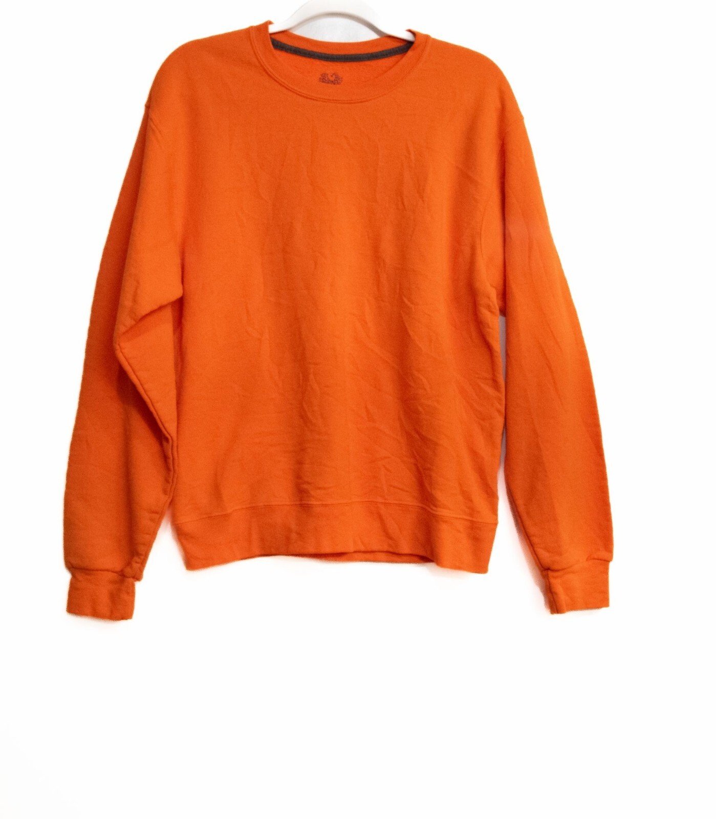 Orange Crewneck Long Sleeve Sweatshirt Unbranded Cotton