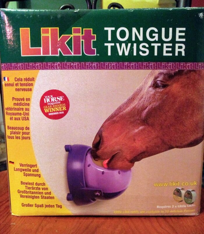 Equine Likit Tongue Twister Treat Holder for Horses/Ponies color RED