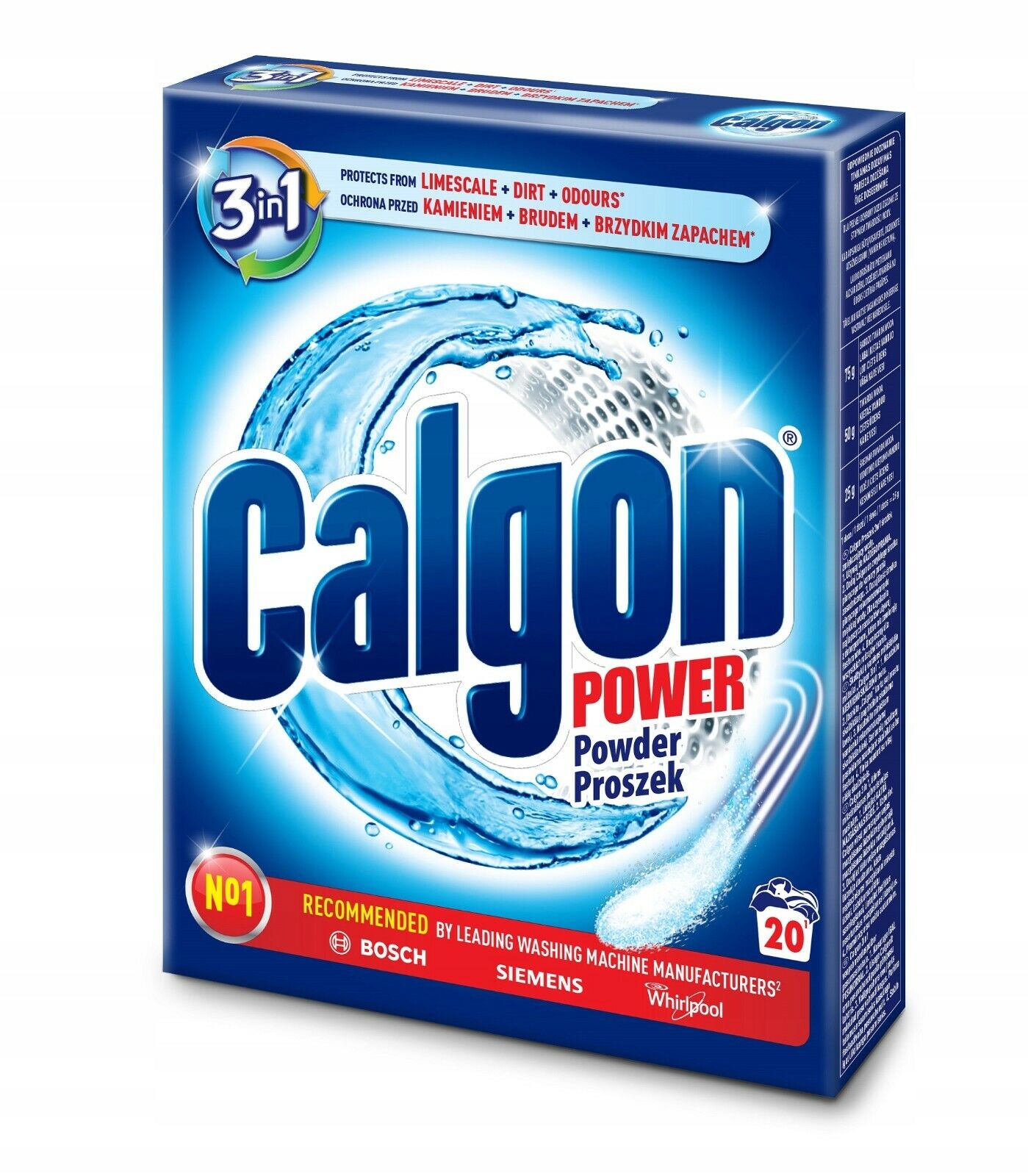 500g Protects From Limescale, Dirt, Odours 20 Loads