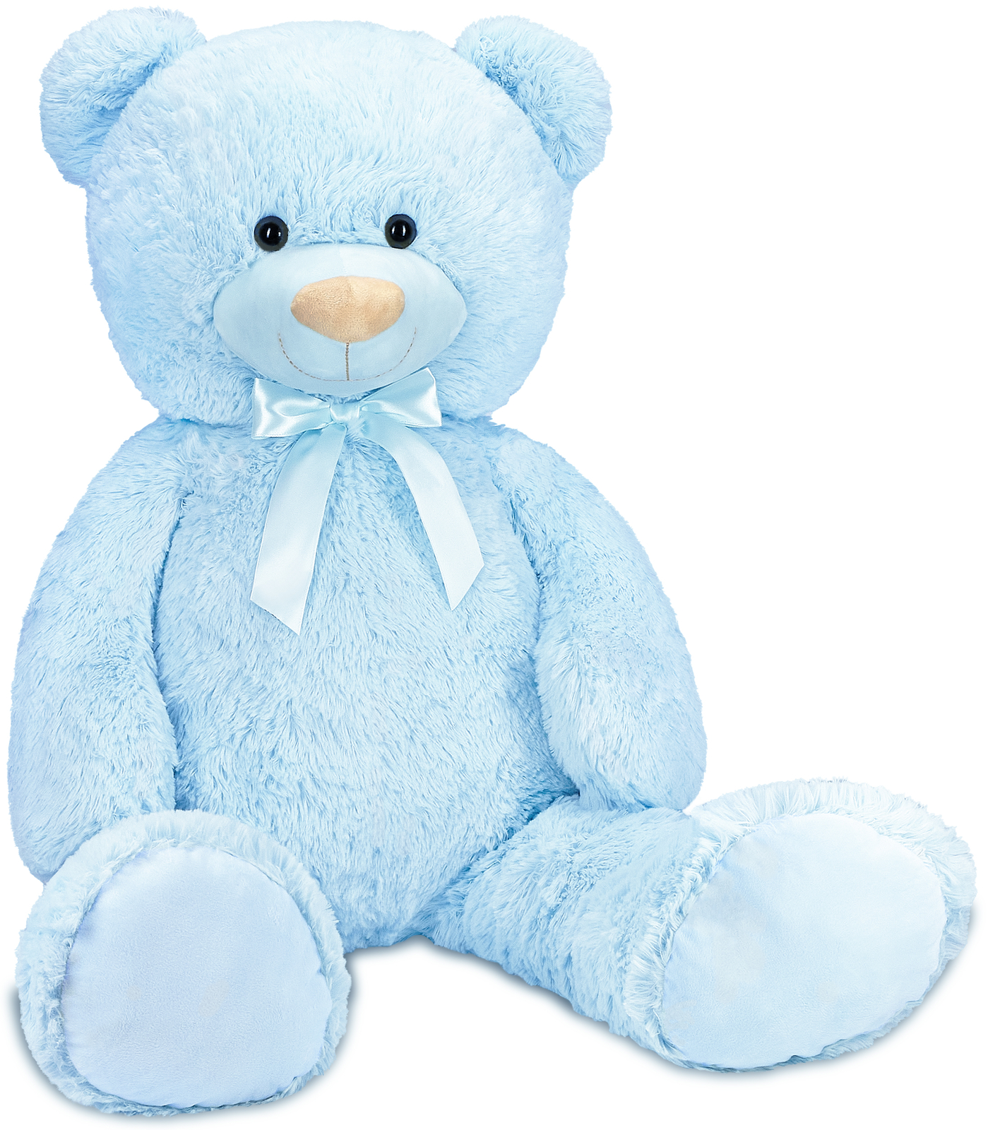 BRUBAKER XXL Teddy Bear 40 Inches with Hello Baby Heart for Newborn Boys - Plush