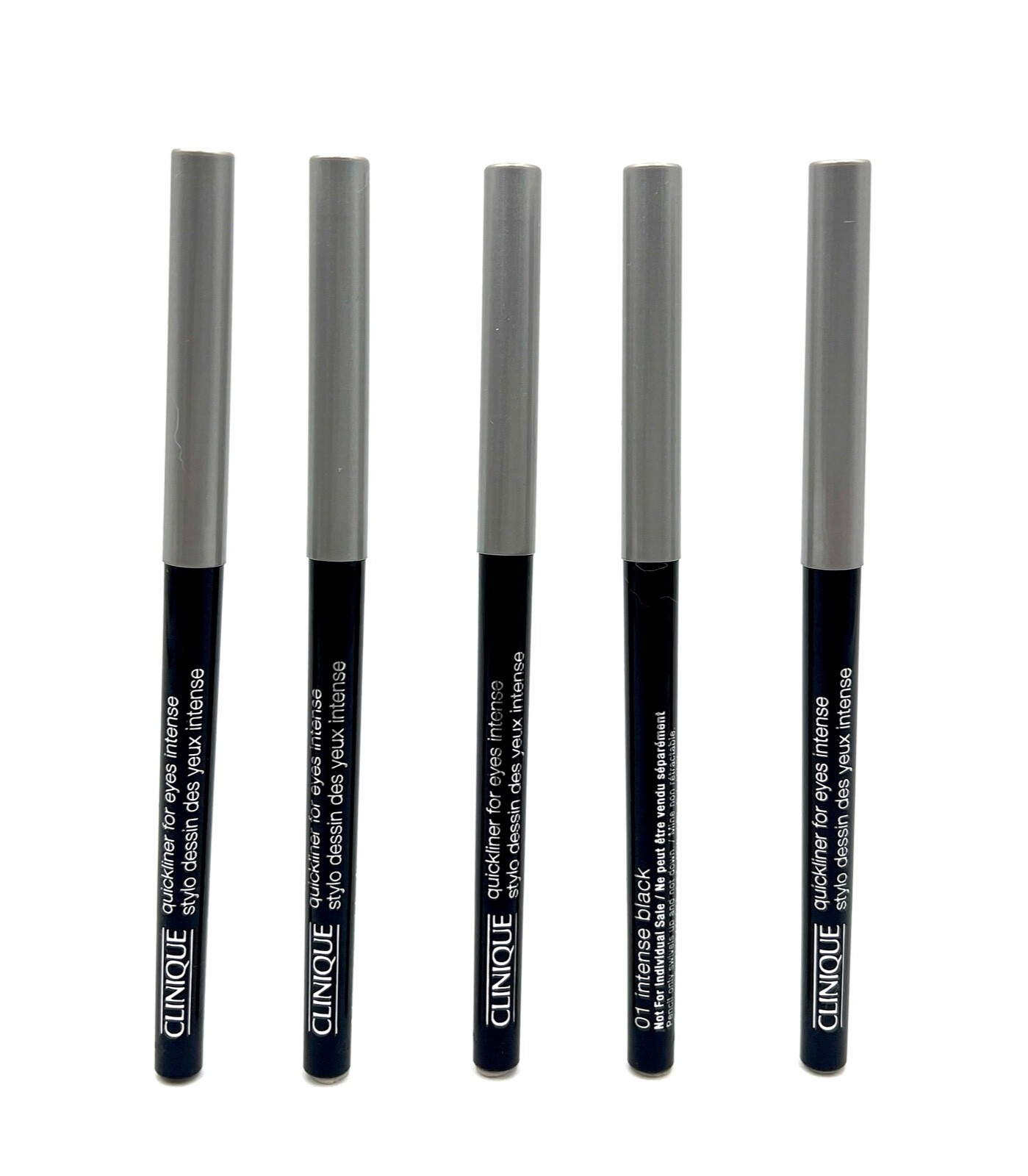 Lot of 5: Clinique Quickliner For Eyes Intense Gel Eyeliner ~ 01 Intense Black