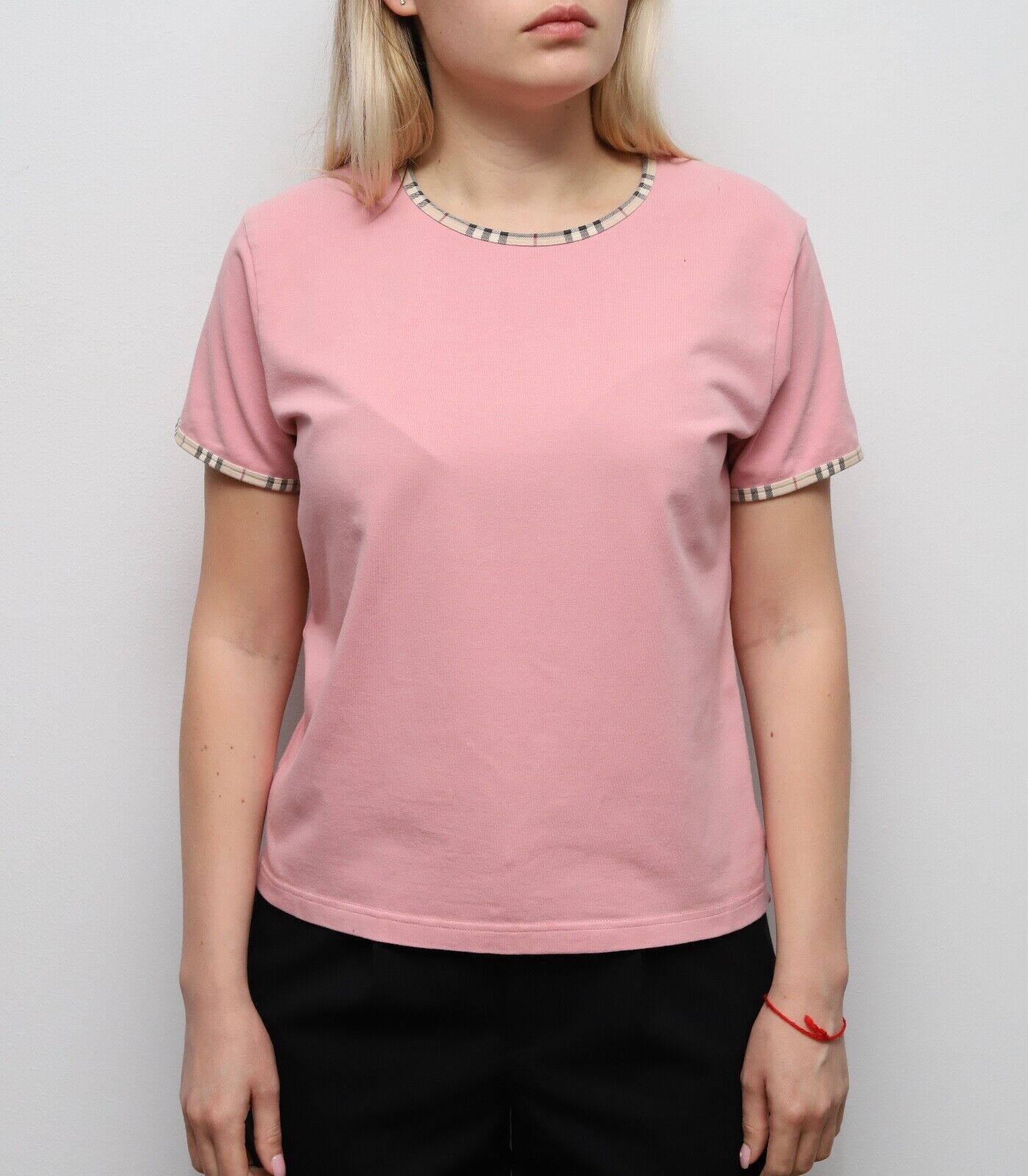 Vintage Burberry London Women's Cotton Pink Nova Check T Vintage Burberry London Women's Cotton Pink Nova Check T