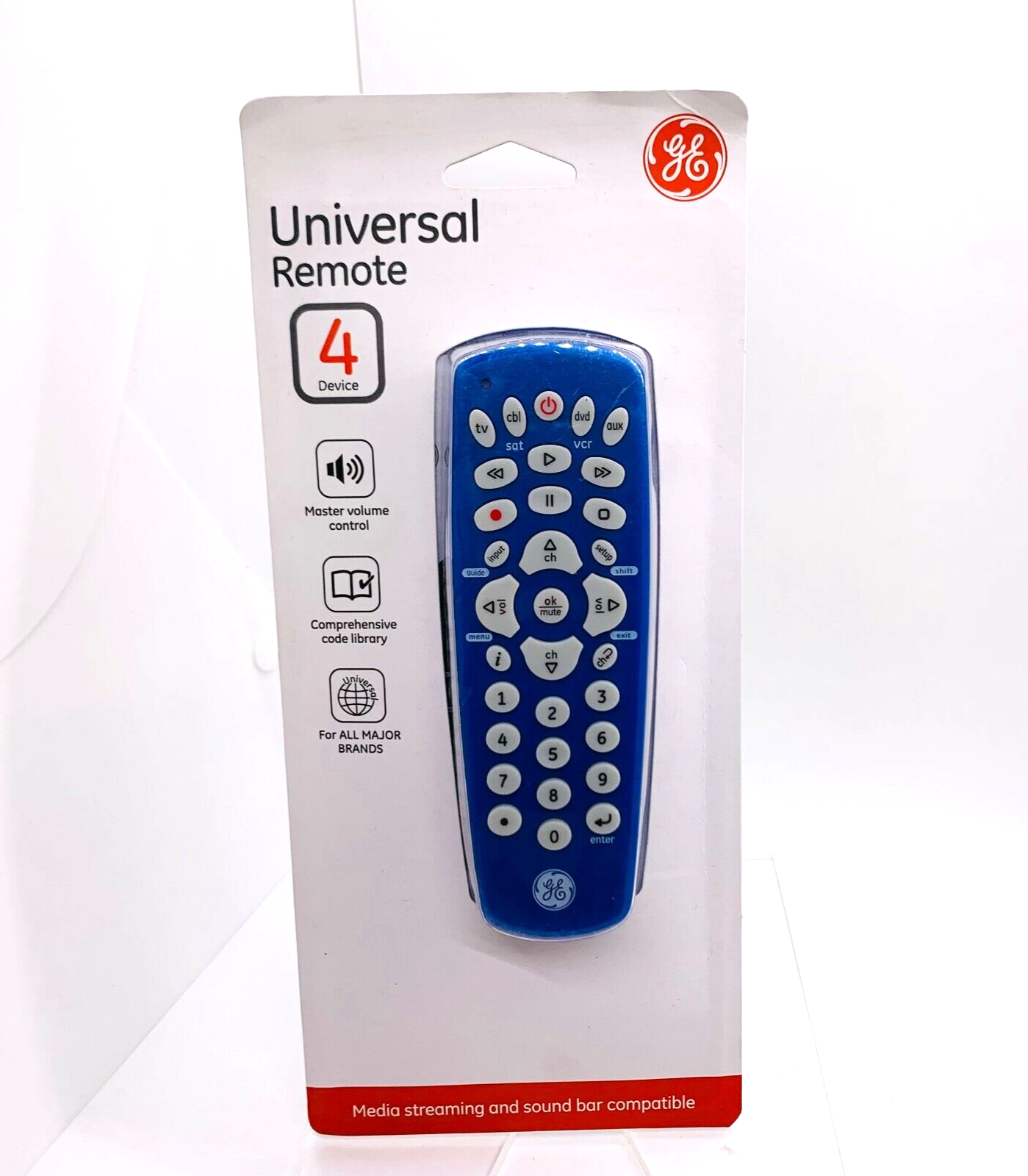 General Electric - GE 4-Device Universal Remote Control - Bl