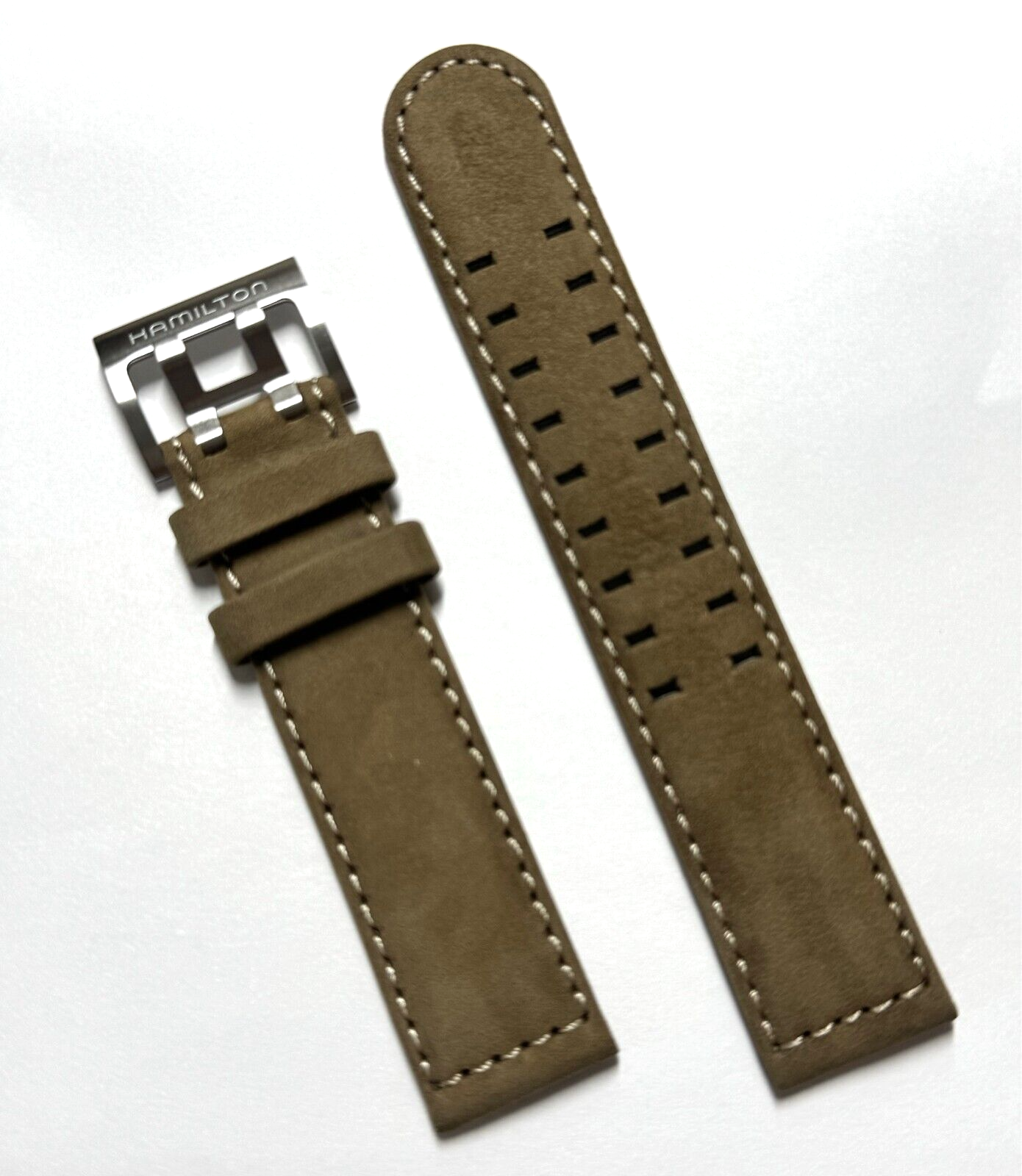Original Hamilton 20mm Khaki H705050 / H685510 Brown Leather