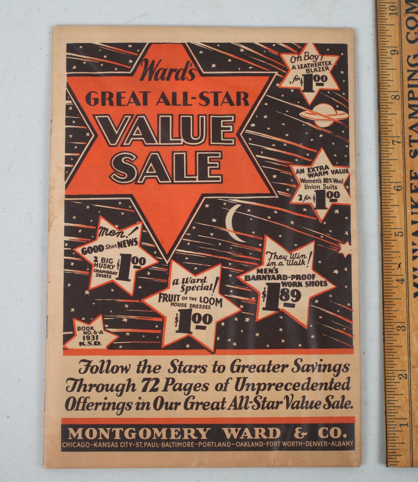 Vintage 1931 Montgomery Wards Great All Star Value Sale Vintage 1931 Montgomery Wards Great All Star Value Sale