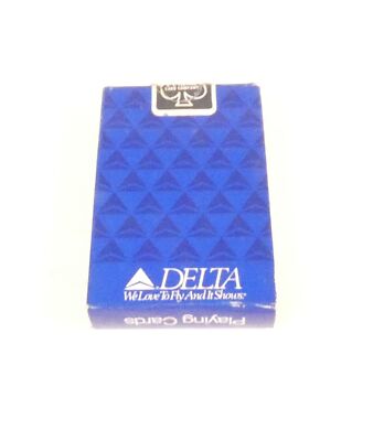 DELTA AIRLINES PLAYING CARDS BLUE FULL DECK WE LOVE TO FLY AND IT SHOWS