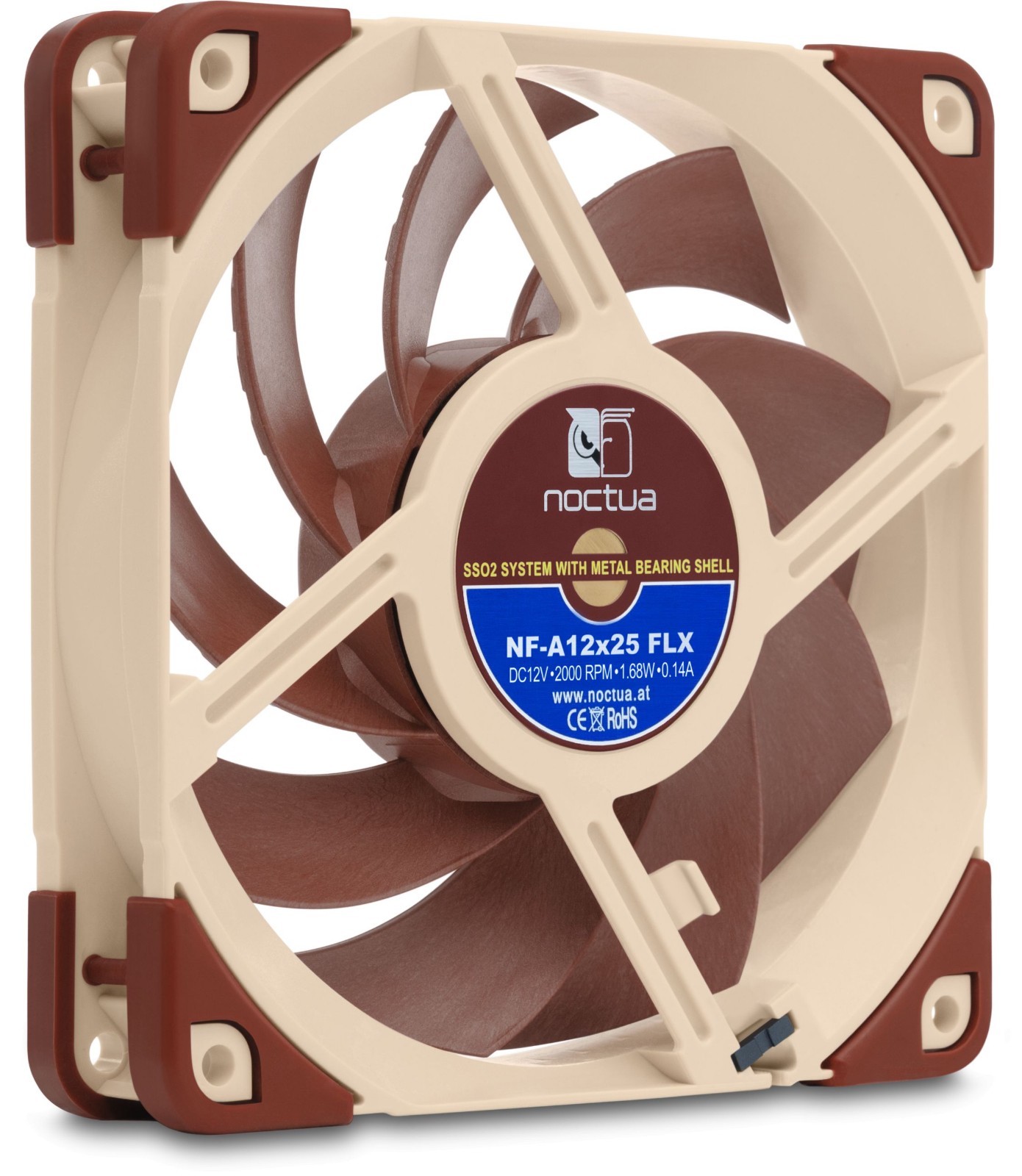 Noctua NFA12x25 FLX Premium Quality Quiet 120mm PC Case Fan, 6 Year