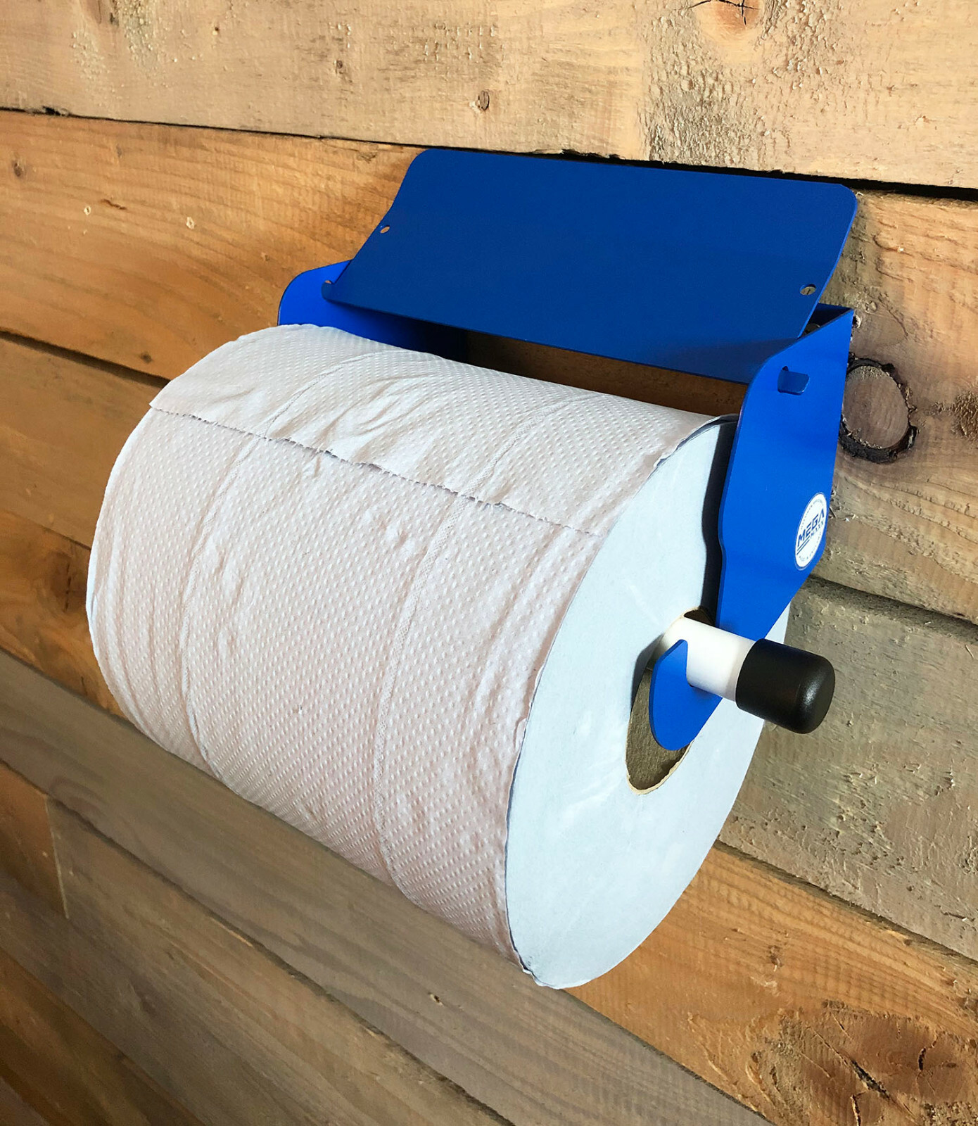 MegaMaxx Van Mountable Blue Roll Paper Towel Holder Dispenser & Stop