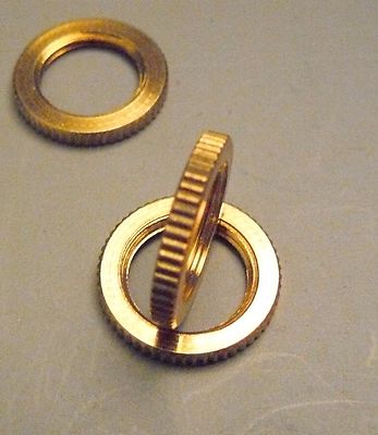(5) Solid Brass Knurled Nut .70