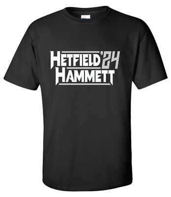 ''Hetfield Hammett '24'' T-Shirt james kirk metallica fan gift election rock metal