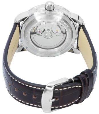 Pre-owned Zeppelin Lz 126 Los Angeles Automatic Gmt Beige Dial Leather 76685 Mens Watch