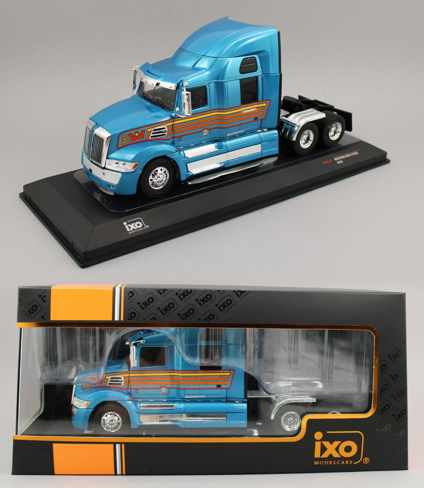 1:43 IXO Models *BLUE* 2016 Western Star 5700XE Semi Truck