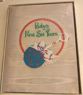 BABY RECORD BOOK OUR BABY THE FIRST SEVEN YEARS UNUSED VINTAGE