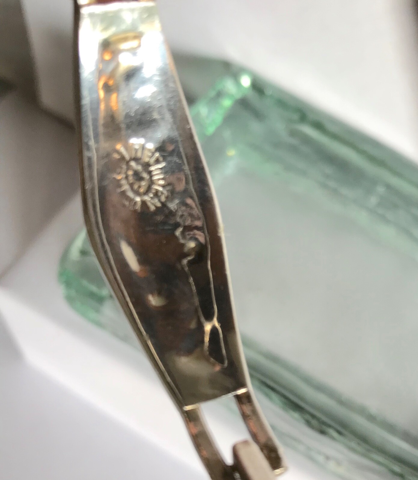 Vintage Mexican Silver Floral Abalone Inlay Bracelet with Fucia Red background