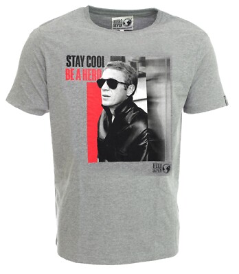 Tee shirt Steve Mc Queen Hero Seven Off the Wall gris chiné homme H21116