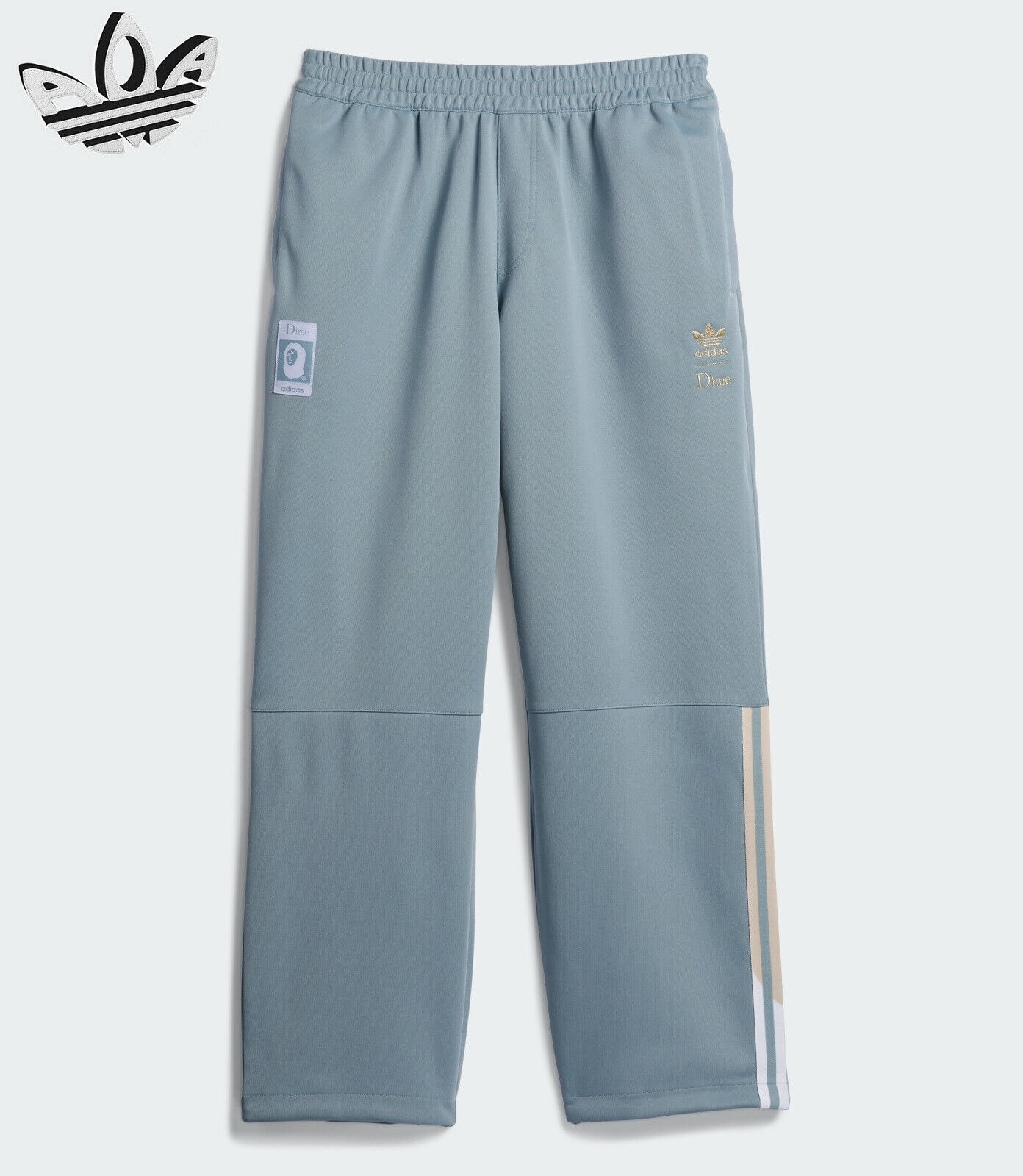 Adidas Dime Montreal Skateshop Superfire Gray Jogger Track Adidas Dime Montreal Skateshop Superfire Gray Jogger Track
