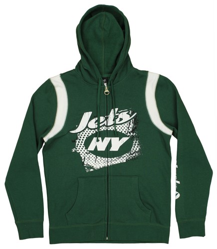Стеганый пуловер с капюшоном Reebok NFL Womens New York Jets, зеленый