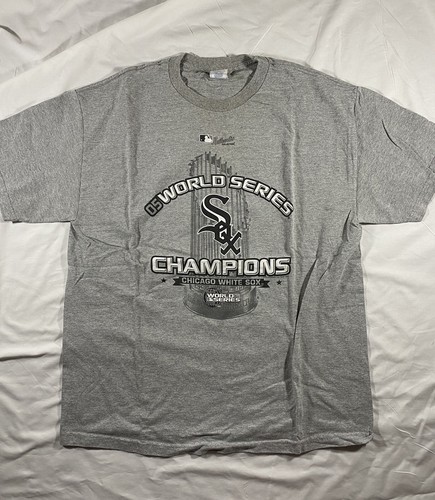 Chicago White Sox WORLD SERIES CHAMPIONS 2005 Gray T-Shirt MLB Baseball  SIZE XL