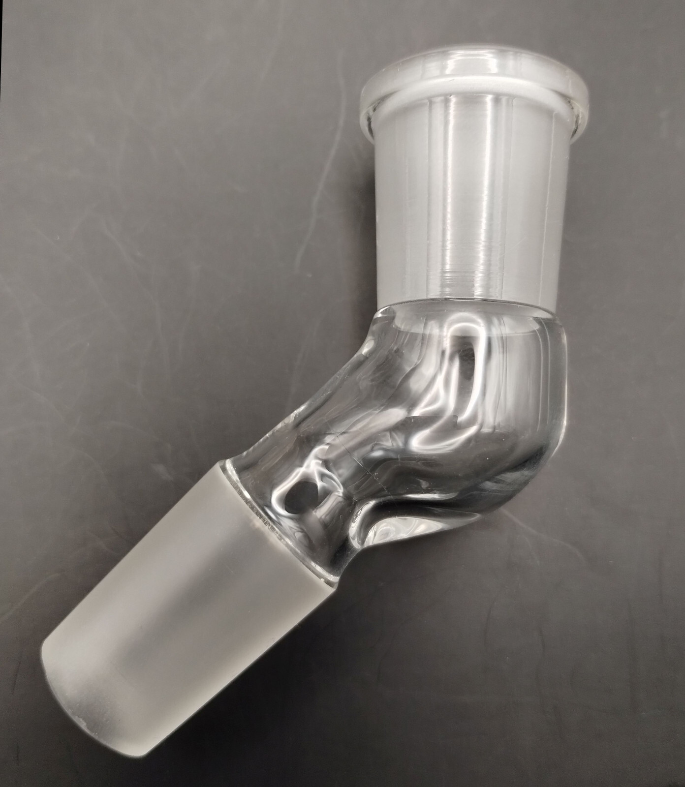 B Quality 18/19mm 45 Degree Angle Glass Ground Joint Attachment Adapter Elbow