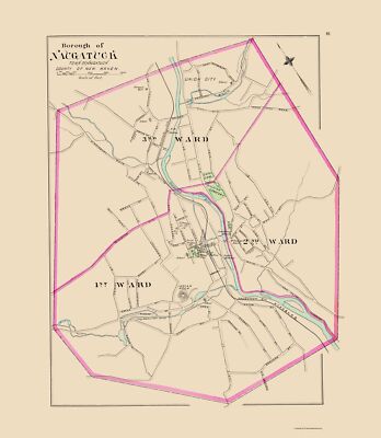Naugatuck Connecticut - Hurd 1893 - 23.00 x 26.44