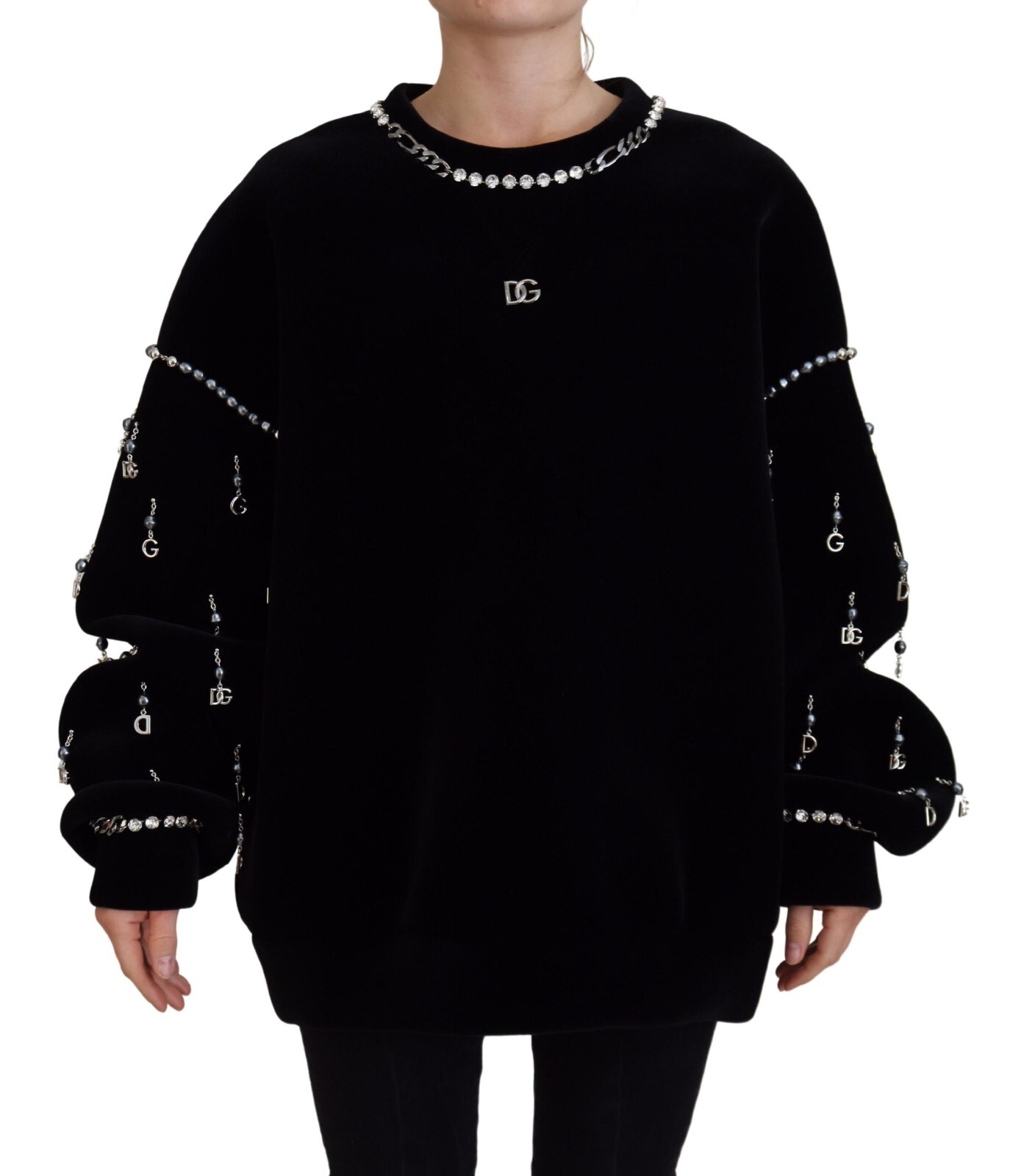 

DOLCE - GABBANA Свитер Черный Пуловер с кристаллами IT40/US6/ 1500usd